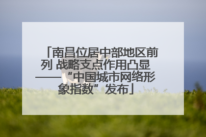 南昌位居中部地区前列 战略支点作用凸显——“中国城市网络形象指数”发布