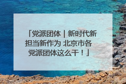 党派团体｜新时代新担当新作为 北京市各党派团体这么干！