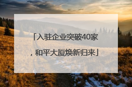 入驻企业突破40家，和平大厦焕新归来