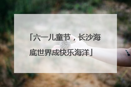 六一儿童节，长沙海底世界成快乐海洋