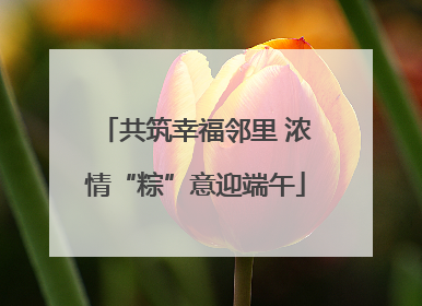 共筑幸福邻里 浓情“粽”意迎端午