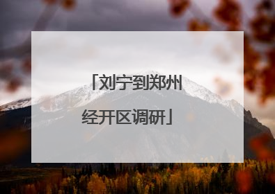 刘宁到郑州经开区调研