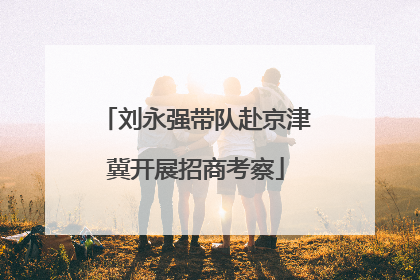 刘永强带队赴京津冀开展招商考察