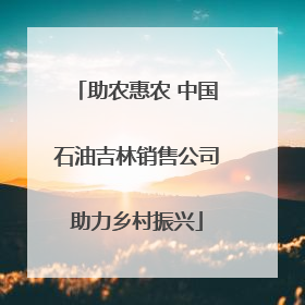 助农惠农 中国石油吉林销售公司助力乡村振兴