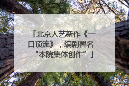 北京人艺新作《一日顶流》，编剧署名“本院集体创作”