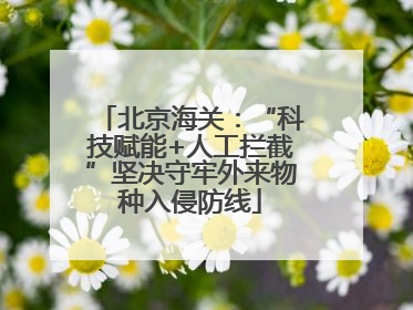 北京海关：“科技赋能+人工拦截”坚决守牢外来物种入侵防线