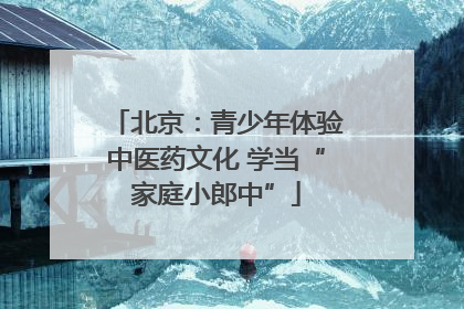 北京：青少年体验中医药文化 学当“家庭小郎中”