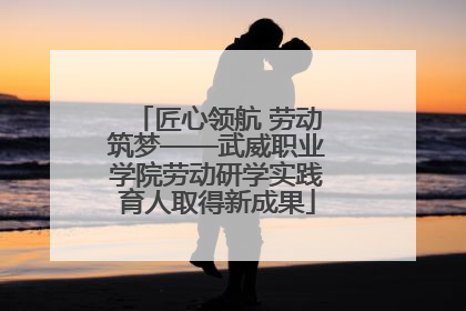 匠心领航 劳动筑梦——武威职业学院劳动研学实践育人取得新成果