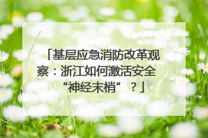 基层应急消防改革观察：浙江如何激活安全“神经末梢”？