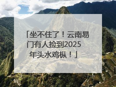 坐不住了！云南易门有人捡到2025年头水鸡枞！