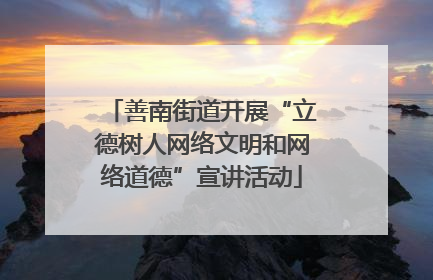 善南街道开展“立德树人网络文明和网络道德”宣讲活动