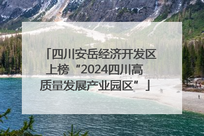 四川安岳经济开发区上榜“2024四川高质量发展产业园区”