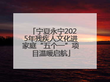 宁夏永宁2025年残疾人文化进家庭“五个一”项目温暖启航