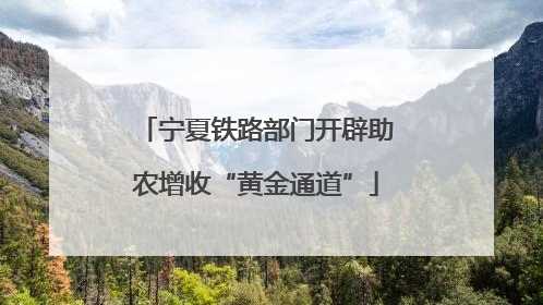 宁夏铁路部门开辟助农增收“黄金通道”