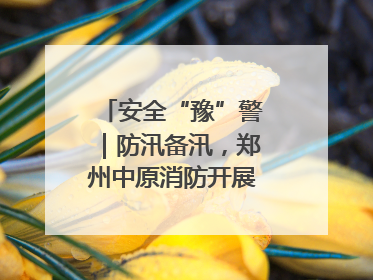 安全“豫”警｜防汛备汛，郑州中原消防开展水域实战演练