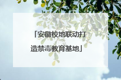 安徽校地联动打造禁毒教育基地