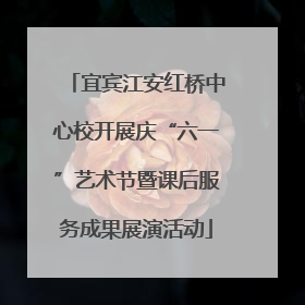 宜宾江安红桥中心校开展庆“六一”艺术节暨课后服务成果展演活动