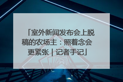 室外新闻发布会上脱稿的农场主：照着念会更紧张｜记者手记