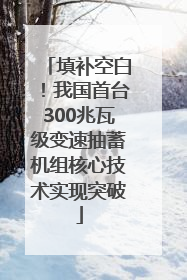 填补空白！我国首台300兆瓦级变速抽蓄机组核心技术实现突破