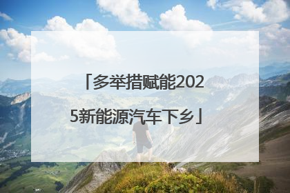 多举措赋能2025新能源汽车下乡
