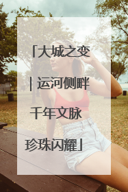 大城之变｜运河侧畔 千年文脉珍珠闪耀