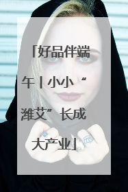 好品伴端午丨小小“潍艾”长成大产业