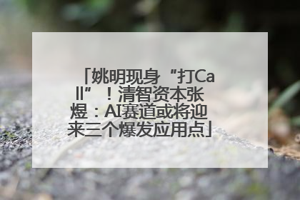 姚明现身“打Call”！清智资本张煜：AI赛道或将迎来三个爆发应用点