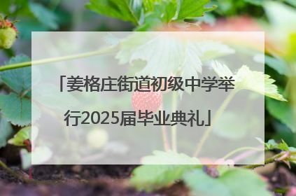 姜格庄街道初级中学举行2025届毕业典礼