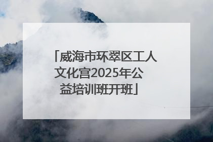 威海市环翠区工人文化宫2025年公益培训班开班