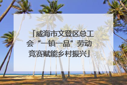 威海市文登区总工会“一镇一品”劳动竞赛赋能乡村振兴