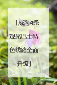 威海4条观光巴士特色线路全面升级