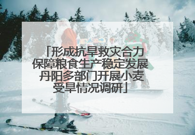 形成抗旱救灾合力 保障粮食生产稳定发展 丹阳多部门开展小麦受旱情况调研