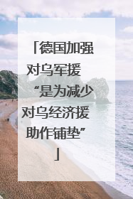 德国加强对乌军援 “是为减少对乌经济援助作铺垫”