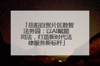 岳阳自贸片区数智法务园：以AI赋能司法，打造新时代法律服务新标杆
