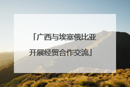 广西与埃塞俄比亚开展经贸合作交流