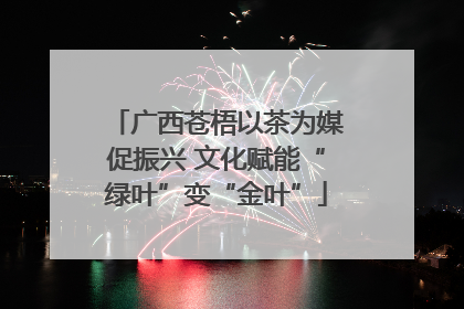 广西苍梧以茶为媒促振兴 文化赋能“绿叶”变“金叶”