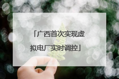 广西首次实现虚拟电厂实时调控