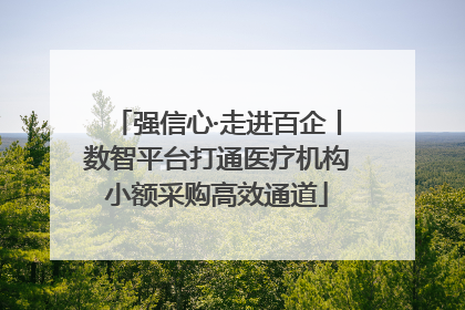 强信心·走进百企丨数智平台打通医疗机构小额采购高效通道