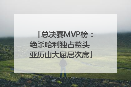 总决赛MVP榜：绝杀哈利独占鳌头 亚历山大屈居次席