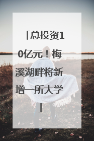 总投资10亿元！梅溪湖畔将新增一所大学