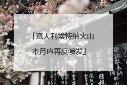 意大利埃特纳火山本月内再度喷发