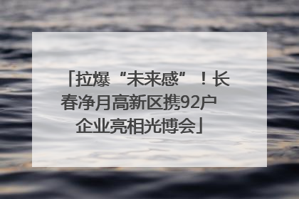 拉爆“未来感”！长春净月高新区携92户企业亮相光博会