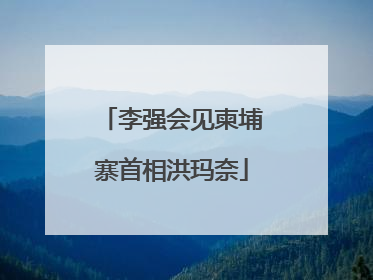 李强会见柬埔寨首相洪玛奈