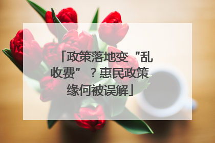 政策落地变“乱收费”？惠民政策缘何被误解