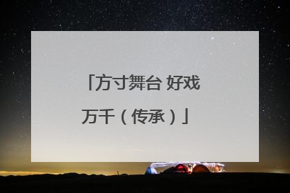 方寸舞台 好戏万千（传承）