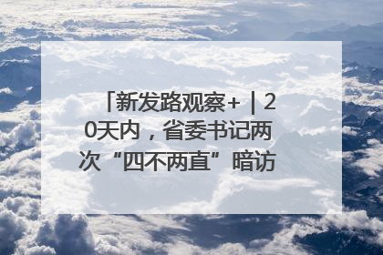 新发路观察+｜20天内，省委书记两次“四不两直”暗访，有何深意？