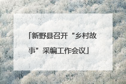 新野县召开“乡村故事”采编工作会议