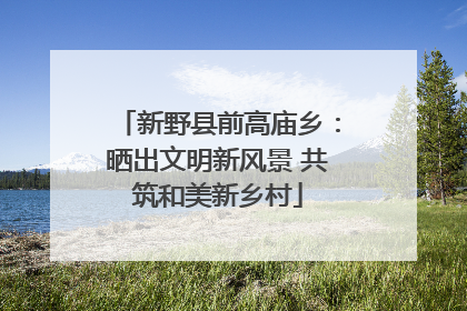 新野县前高庙乡：晒出文明新风景 共筑和美新乡村