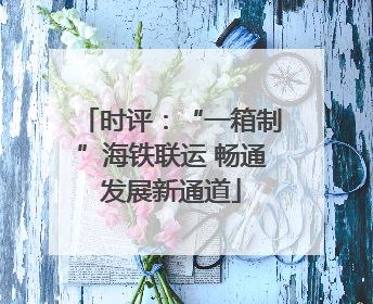 时评：“一箱制”海铁联运 畅通发展新通道