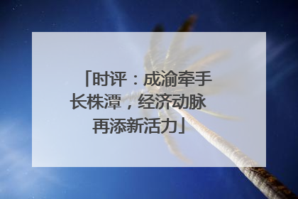 时评：成渝牵手长株潭，经济动脉再添新活力